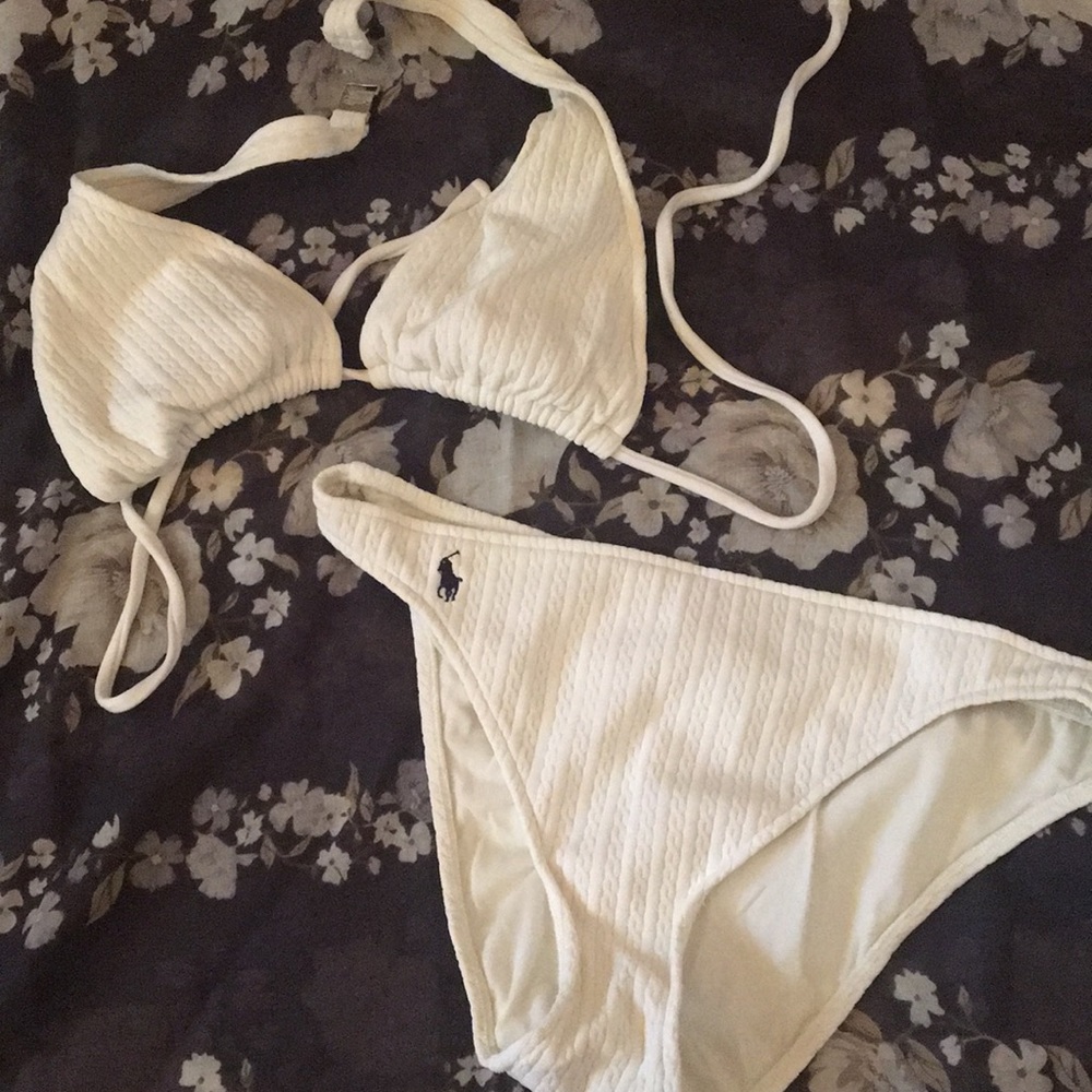 (M Top/Bottom) White Ralph Lauren Swimsuit